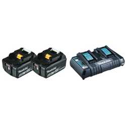 POWER PACK 2 X 18V 5.0AH + DBL CHARGEUR