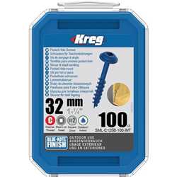 Vis à trous de poche Kreg 32 Blue-Kote™ Maxi-Loc, Filetage épai, 100