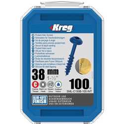 Vis à trous de poche Kreg 38 mm Blue-Kote™ Maxi-Loc, Filetage épai, 100