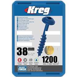 Vis à trous de poche Kreg 38 mm Inox Maxi-Loc, Filetage épai, 100