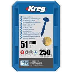 Vis à trous de poche Kreg 51 mm Blue-Kote™ Maxi-Loc, Filetage épai, 250
